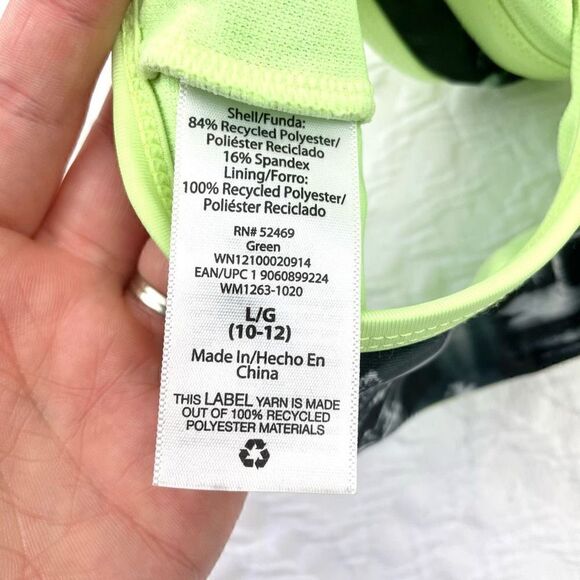 BUY 1 GET 1 FREE wonder nation large (10-12) girls sports bra green black palm t - Picture 7 of 8